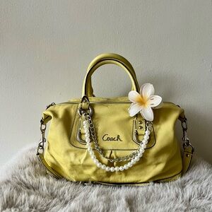 Coach Butter Yellow Leather Purse